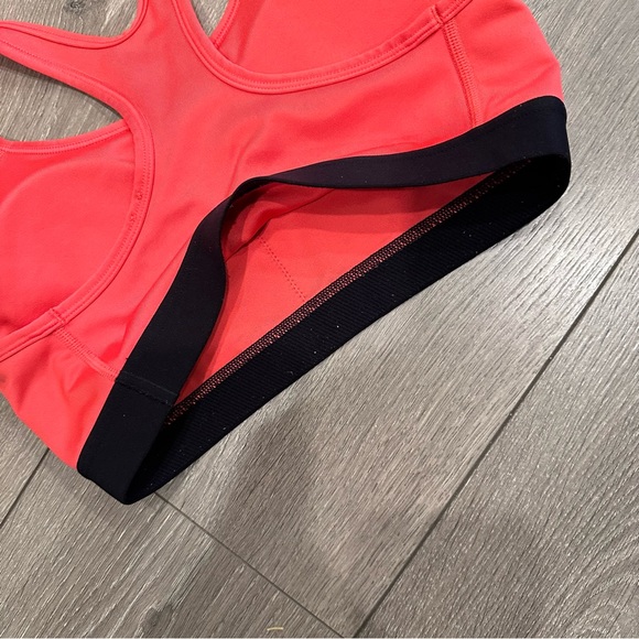 Nike DRI-FIT Sports Bra Removable Padding Coral & Black Women’s Small - Picture 6 of 8